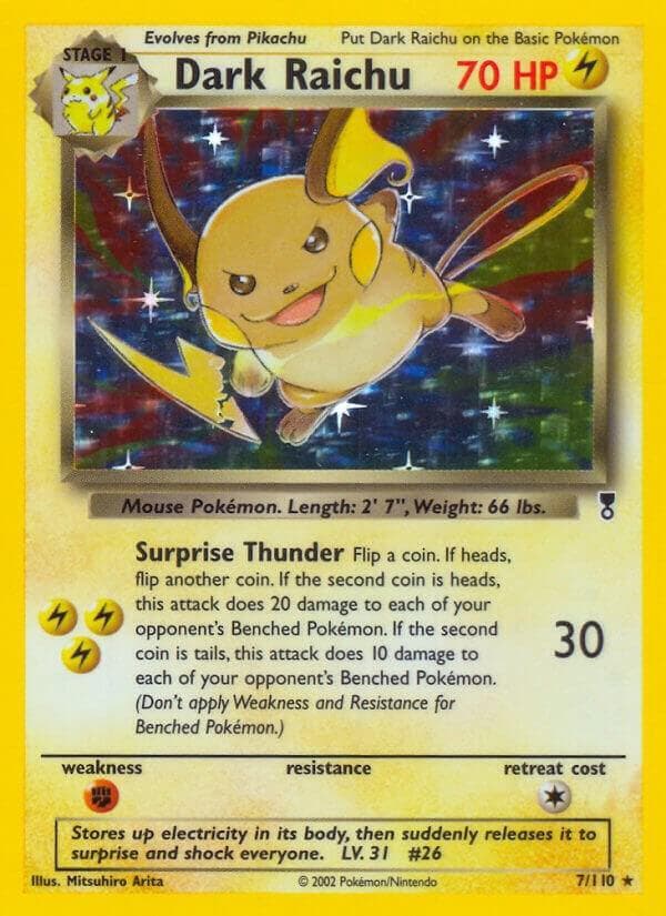 Dark Raichu [Holo] #7 — Pokemon Legendary Collection