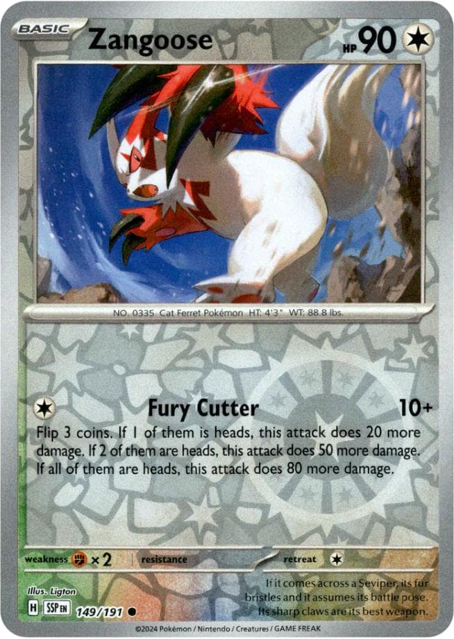 Zangoose [Reverse Holo] #149 — Pokemon Surging Sparks