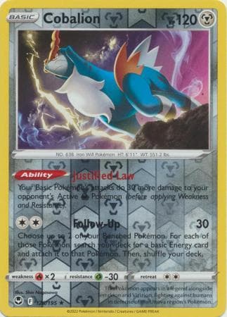 Cobalion [Reverse Holo] #126 — Pokemon Silver Tempest