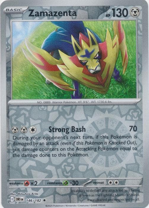Zamazenta [Reverse Holo] #146 — Pokemon Destined Rivals