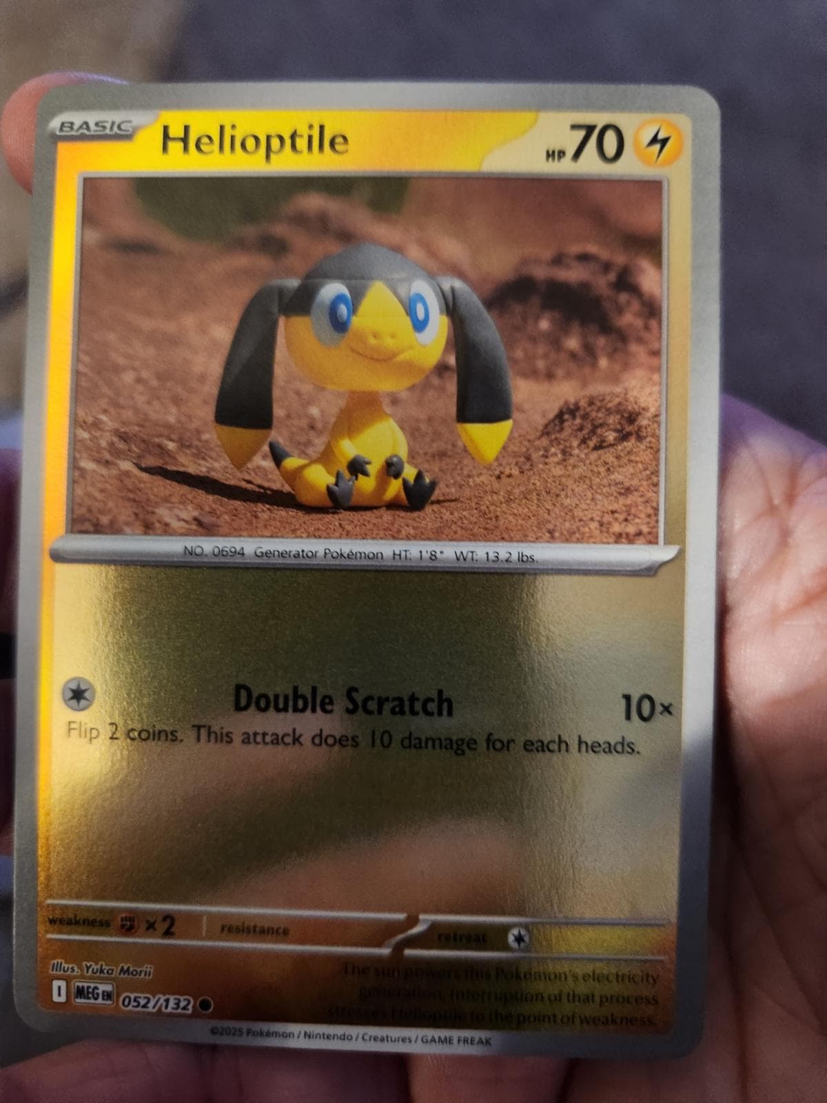 Helioptile [Reverse Holo] #52 — Pokemon Mega Evolution