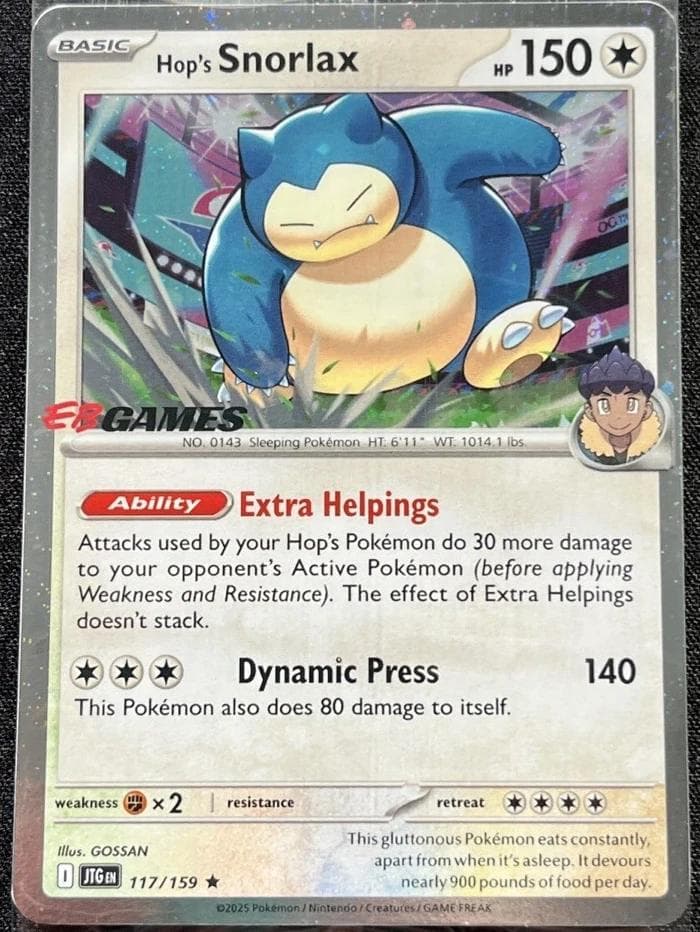 Hop's Snorlax [EB Games] #117 — Pokemon Journey Together