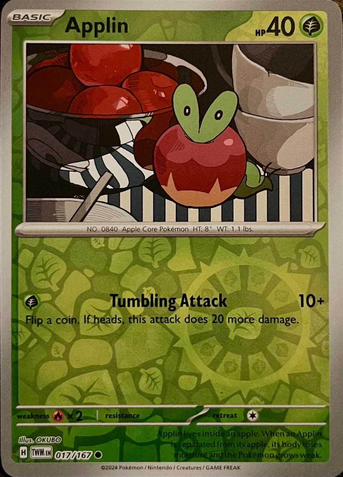 Applin [Reverse Holo] #17 — Pokemon Twilight Masquerade