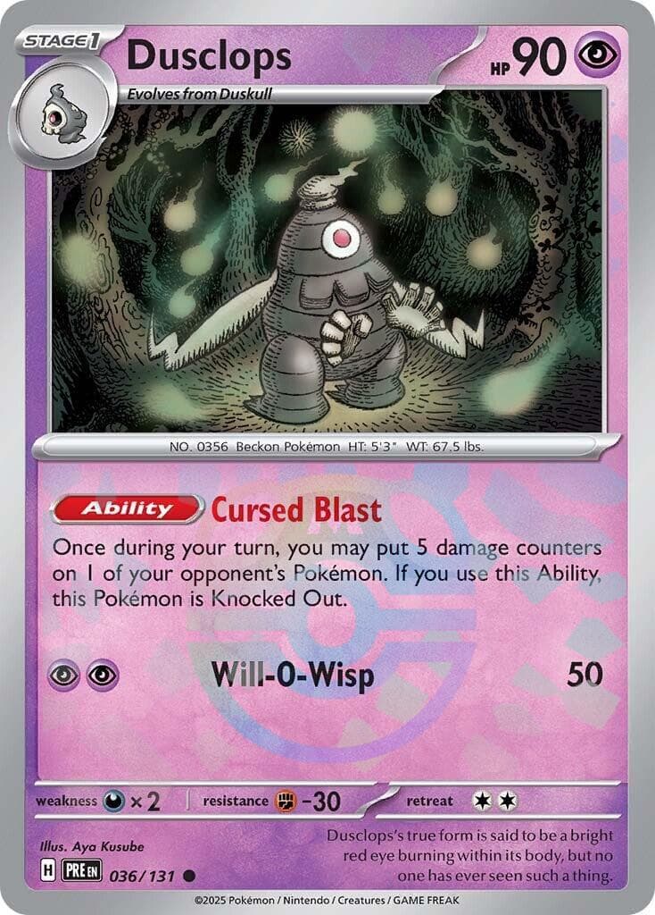 Dusclops [Master Ball] #36 — Pokemon Prismatic Evolutions