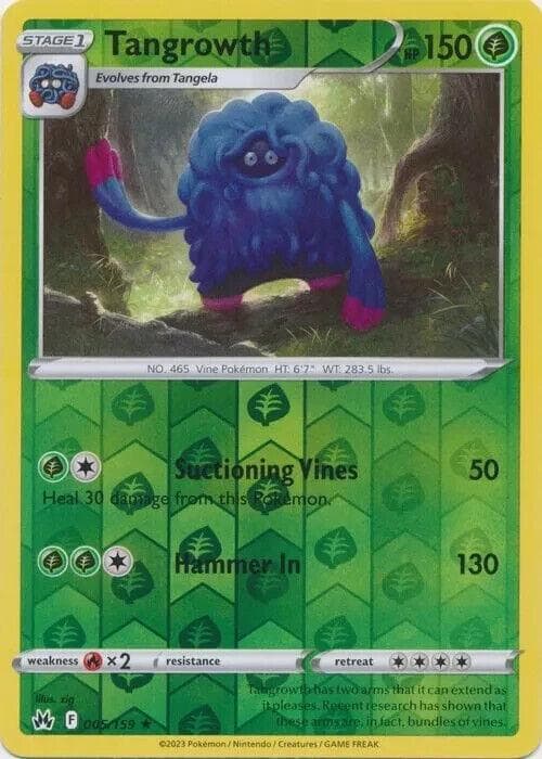 Tangrowth [Reverse Holo] #5 — Pokemon Crown Zenith