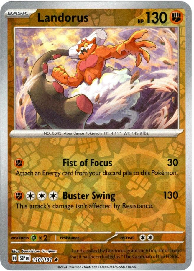 Landorus [Reverse Holo] #110 — Pokemon Surging Sparks
