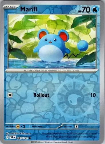 Marill [Reverse Holo] #33 — Pokemon Stellar Crown