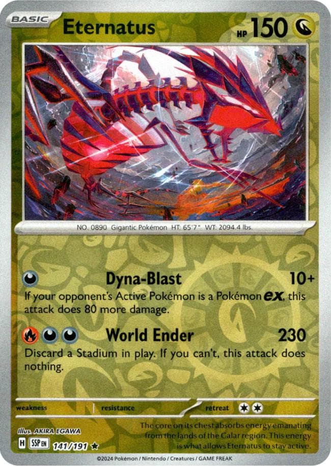 Eternatus [Reverse Holo] #141 — Pokemon Surging Sparks