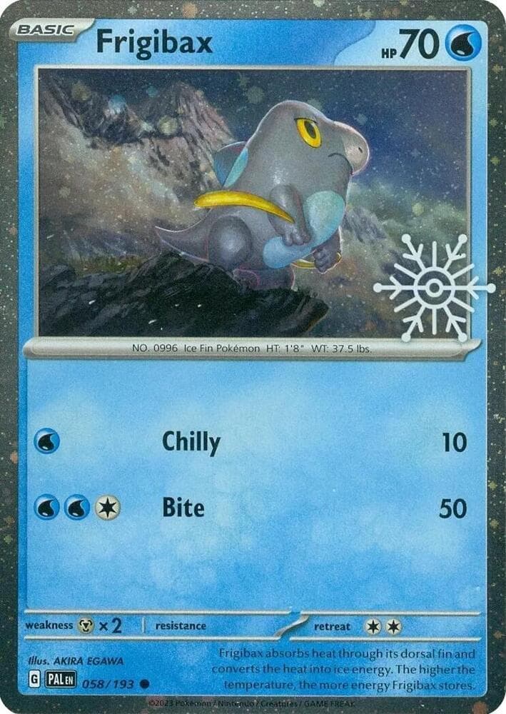 Frigibax [Snowflake Stamp] #58 — Pokemon Paldea Evolved