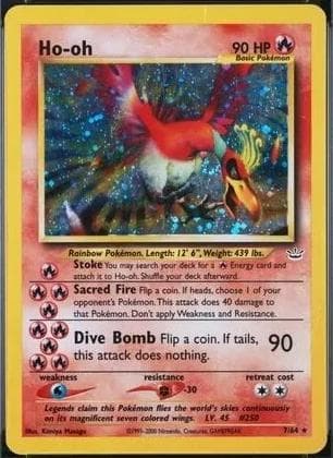 Ho-Oh [Double Holo Error] #7 — Pokemon Neo Revelation