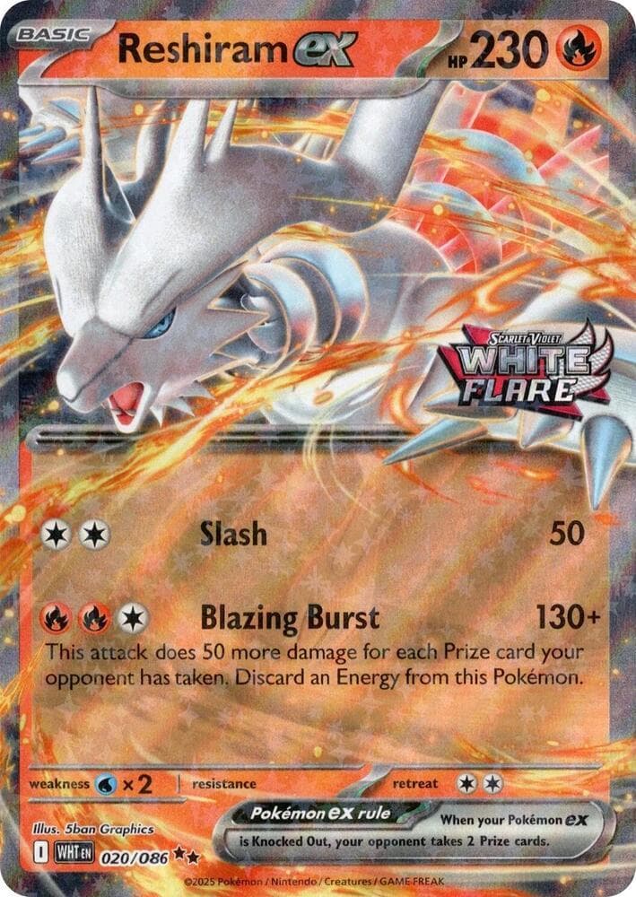 Reshiram Ex [Stamped] #20 — Pokemon White Flare