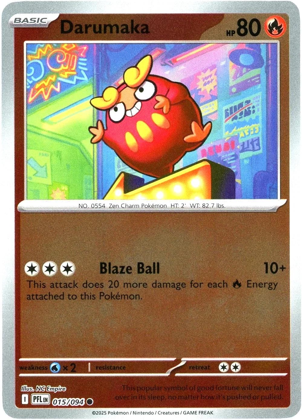 Darumaka [Reverse Holo] #15 — Pokemon Phantasmal Flames