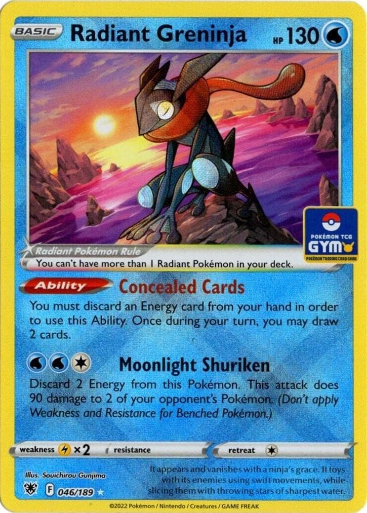 Radiant Greninja [Gym Stamp] #46 — Pokemon Astral Radiance