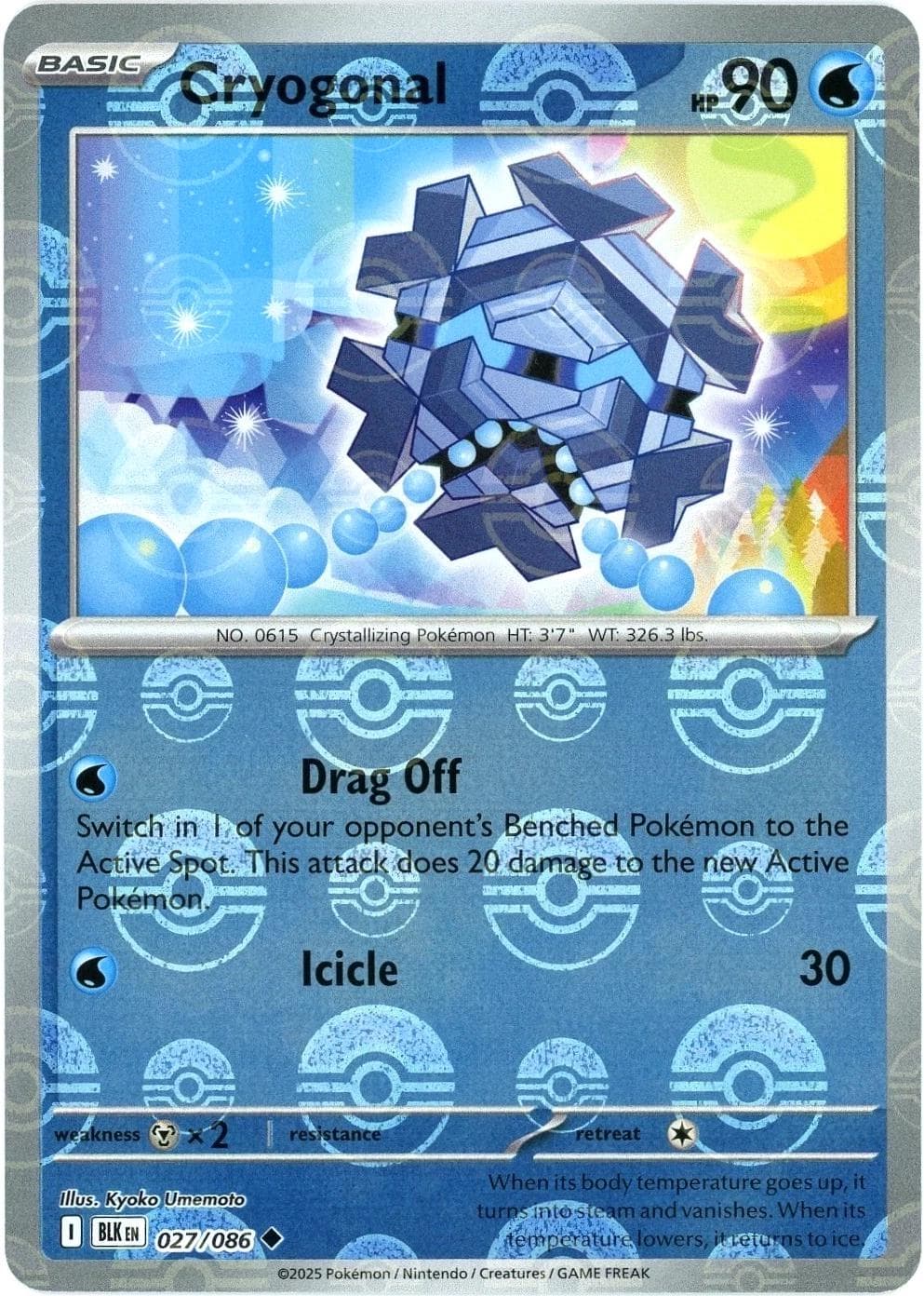 Cryogonal [Poke Ball] #27 — Pokemon Black Bolt