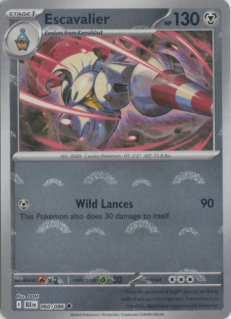 Escavalier [Poke Ball] #60 — Pokemon Black Bolt
