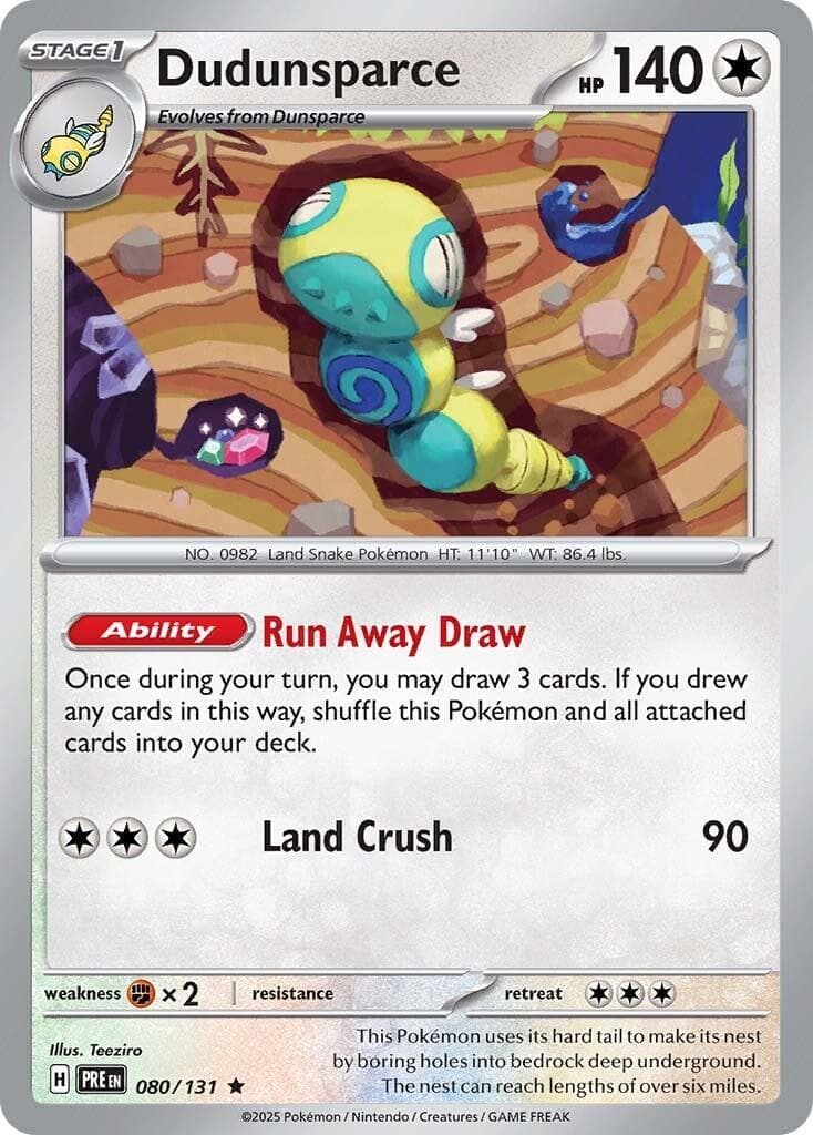 Dudunsparce #80 — Pokemon Prismatic Evolutions