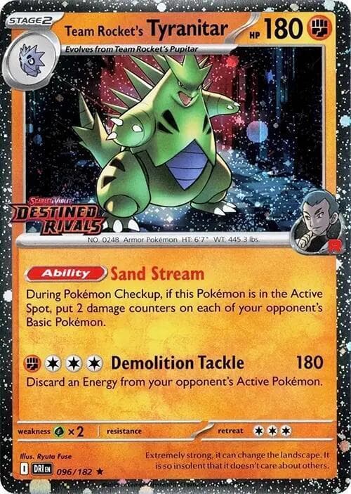 Team Rocket's Tyranitar [Stamped] #96 — Pokemon Destined Rivals