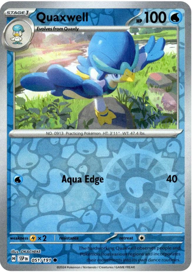 Quaxwell [Reverse Holo] #51 — Pokemon Surging Sparks
