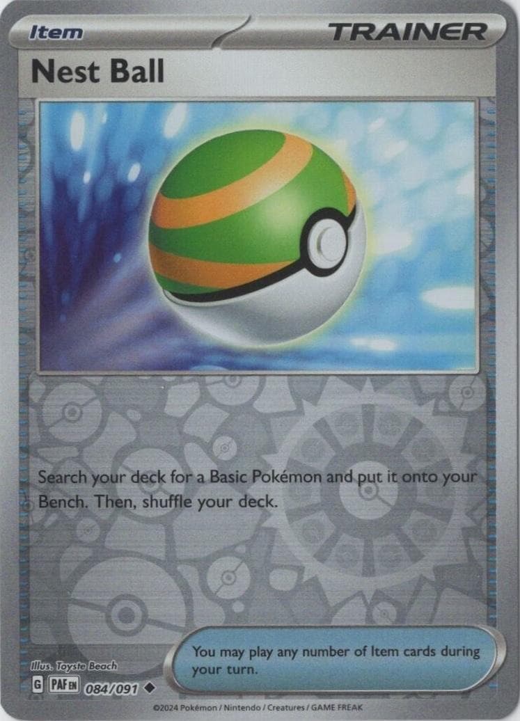 Nest Ball [Reverse Holo] #84 — Pokemon Paldean Fates