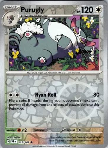 Purugly [Reverse Holo] #117 — Pokemon Stellar Crown