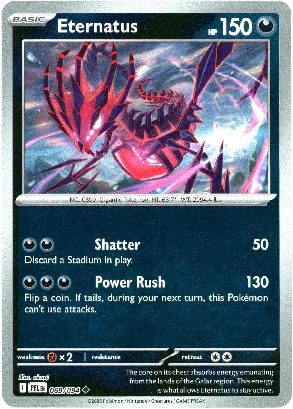 Eternatus [Reverse Holo] #69 — Pokemon Phantasmal Flames
