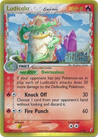 Ludicolo [Reverse Holo] #6 — Pokemon Crystal Guardians