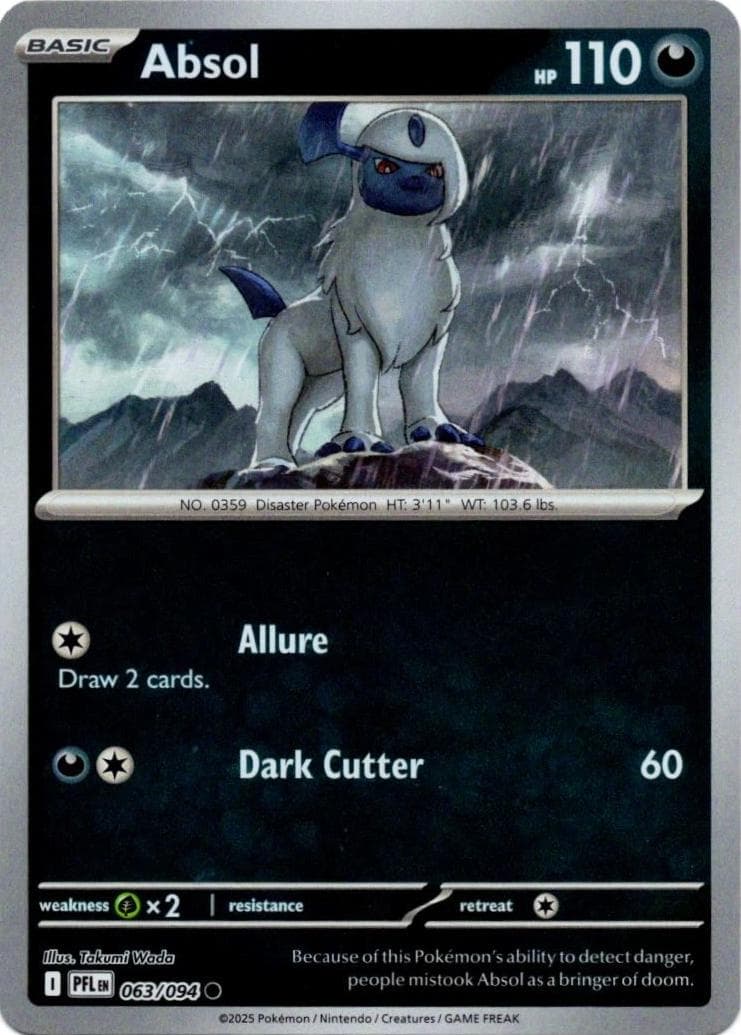 Absol [Reverse Holo] #63 — Pokemon Phantasmal Flames