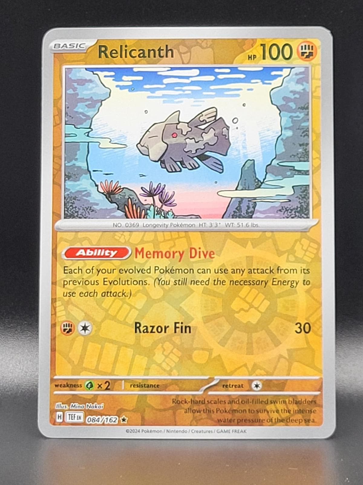 Relicanth [Reverse Holo] #84 — Pokemon Temporal Forces