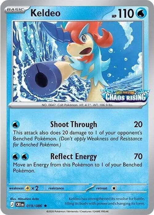 Keldeo [Stamped] #19 — Pokemon Chaos Rising