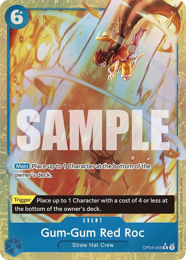 Gum-Gum Red Roc [Alternate Art PRB01] OP04-056 — One Piece Kingdoms of Intrigue