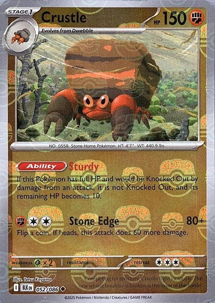 Crustle [Master Ball] #52 — Pokemon Black Bolt