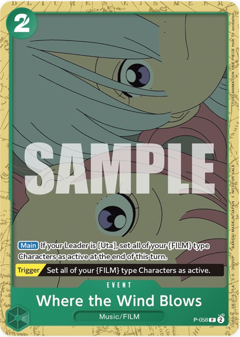 Where the Wind Blows [Uta Battle Deck] P-058 — One Piece Promo