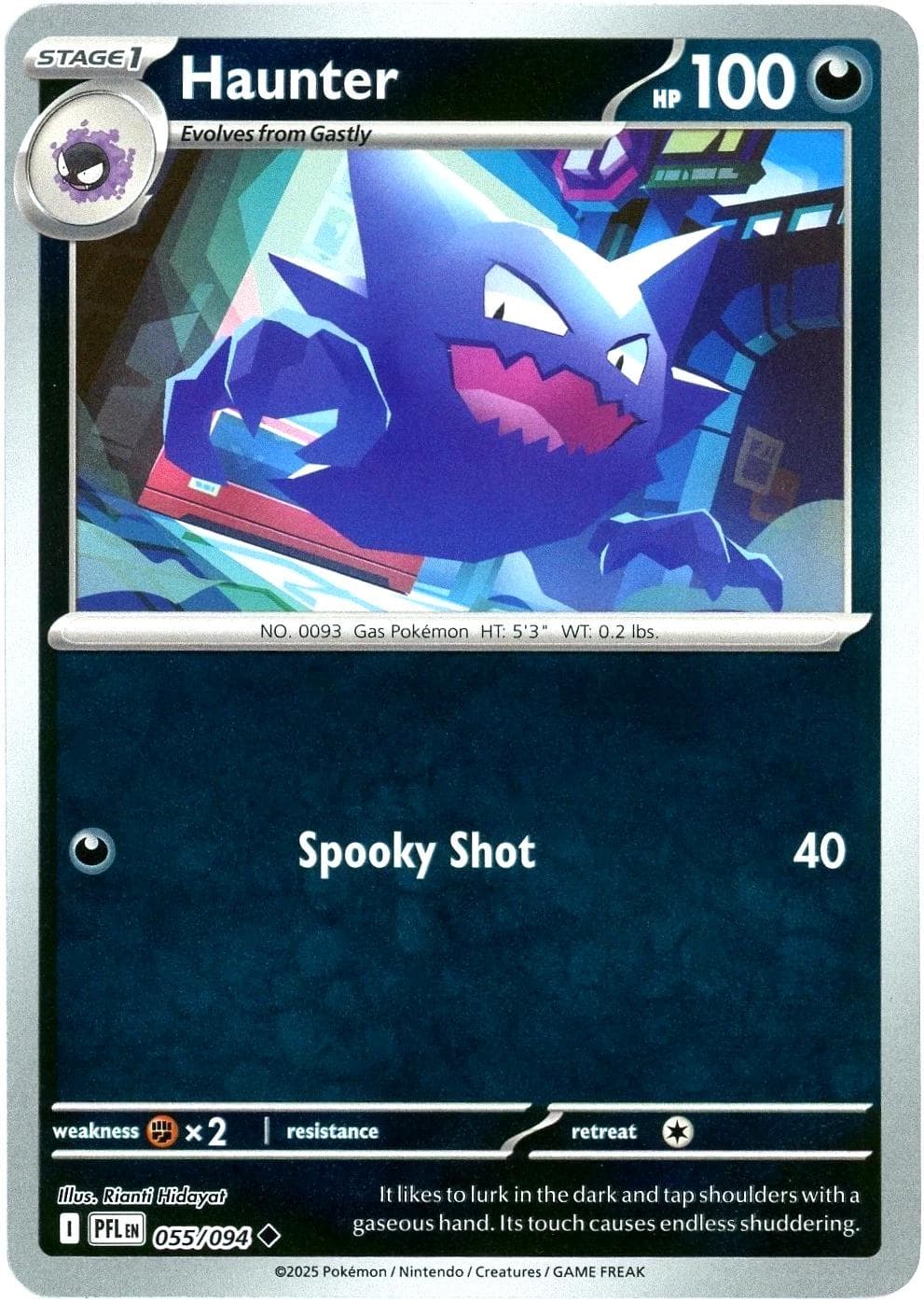 Haunter [Reverse Holo] #55 — Pokemon Phantasmal Flames