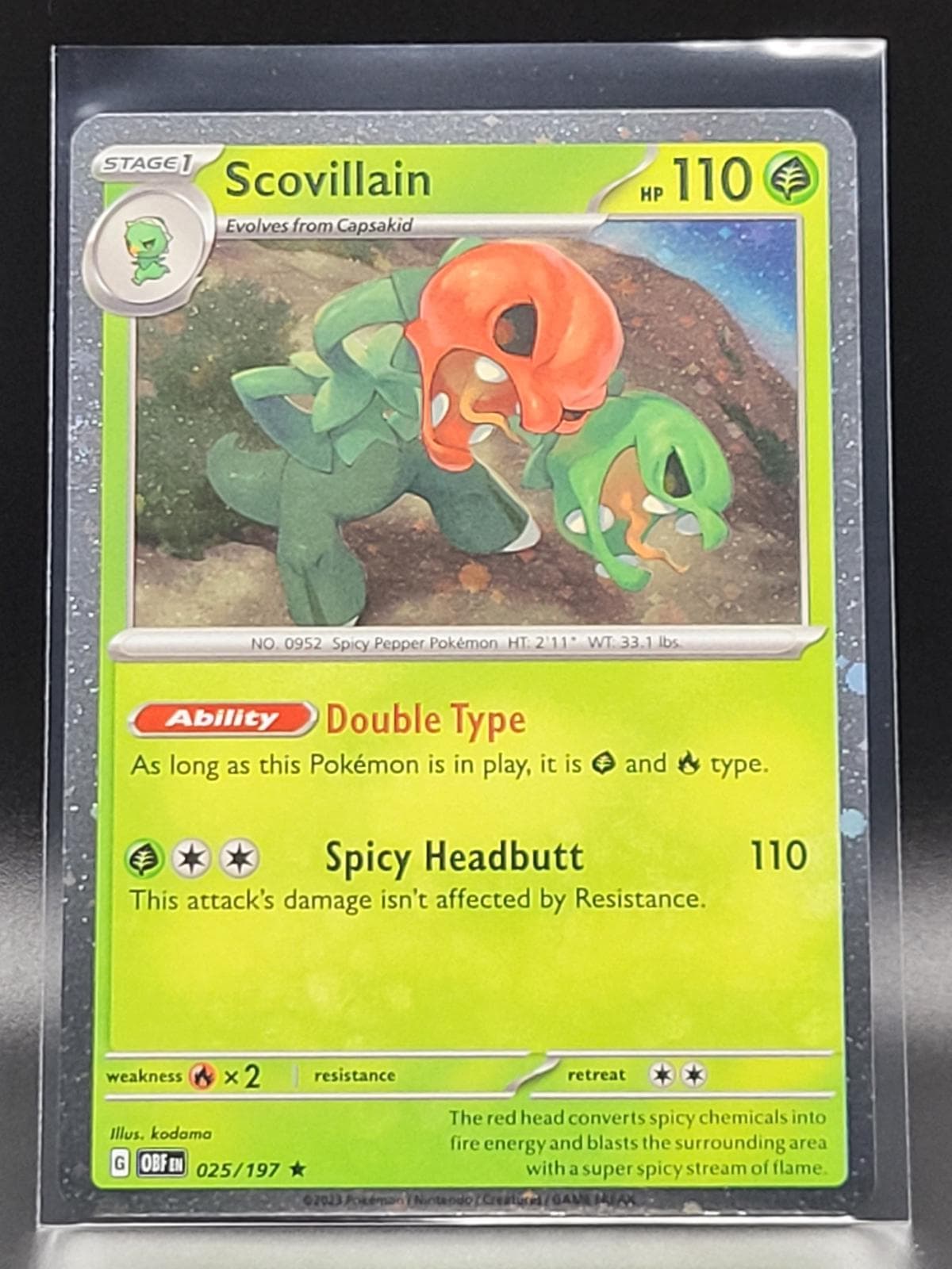Scovillain [Cosmos Holo] #25 — Pokemon Obsidian Flames