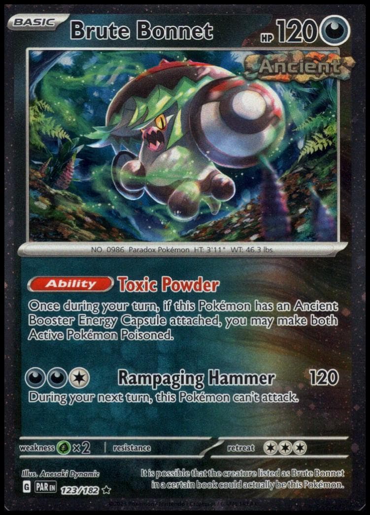 Brute Bonnet [Cosmos Holo] #123 — Pokemon Paradox Rift