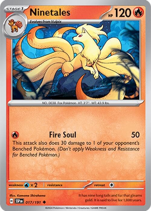 Ninetales #17 — Pokemon Surging Sparks