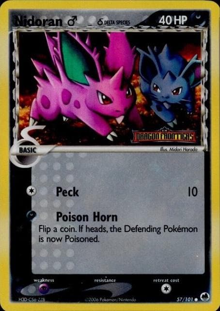 Nidoran M [Reverse Holo] #57 — Pokemon Dragon Frontiers