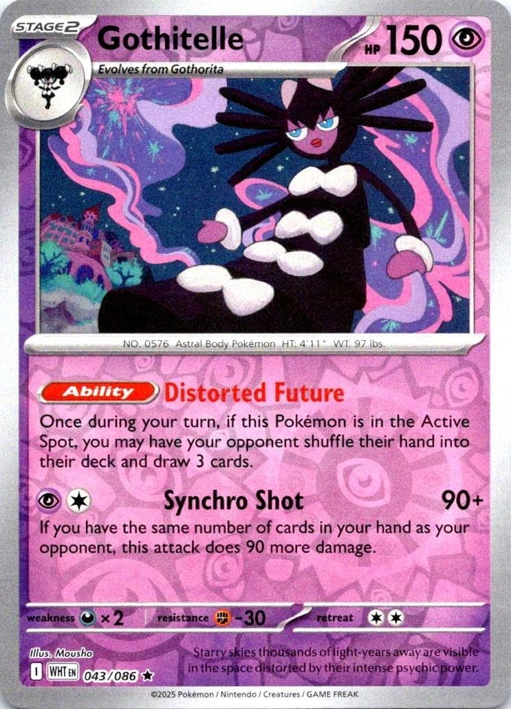 Gothitelle [Reverse] #43 — Pokemon White Flare