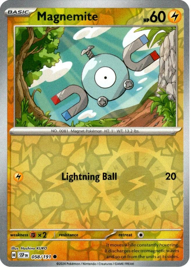 Magnemite [Reverse Holo] #58 — Pokemon Surging Sparks