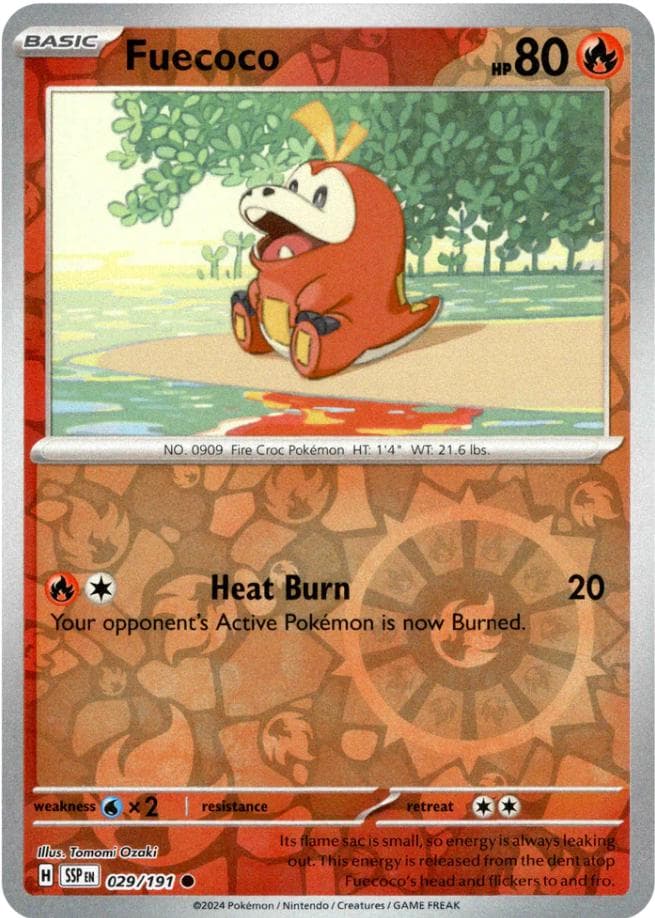 Fuecoco [Reverse Holo] #29 — Pokemon Surging Sparks