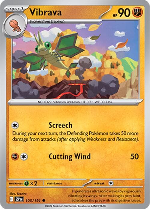 Vibrava #105 — Pokemon Surging Sparks