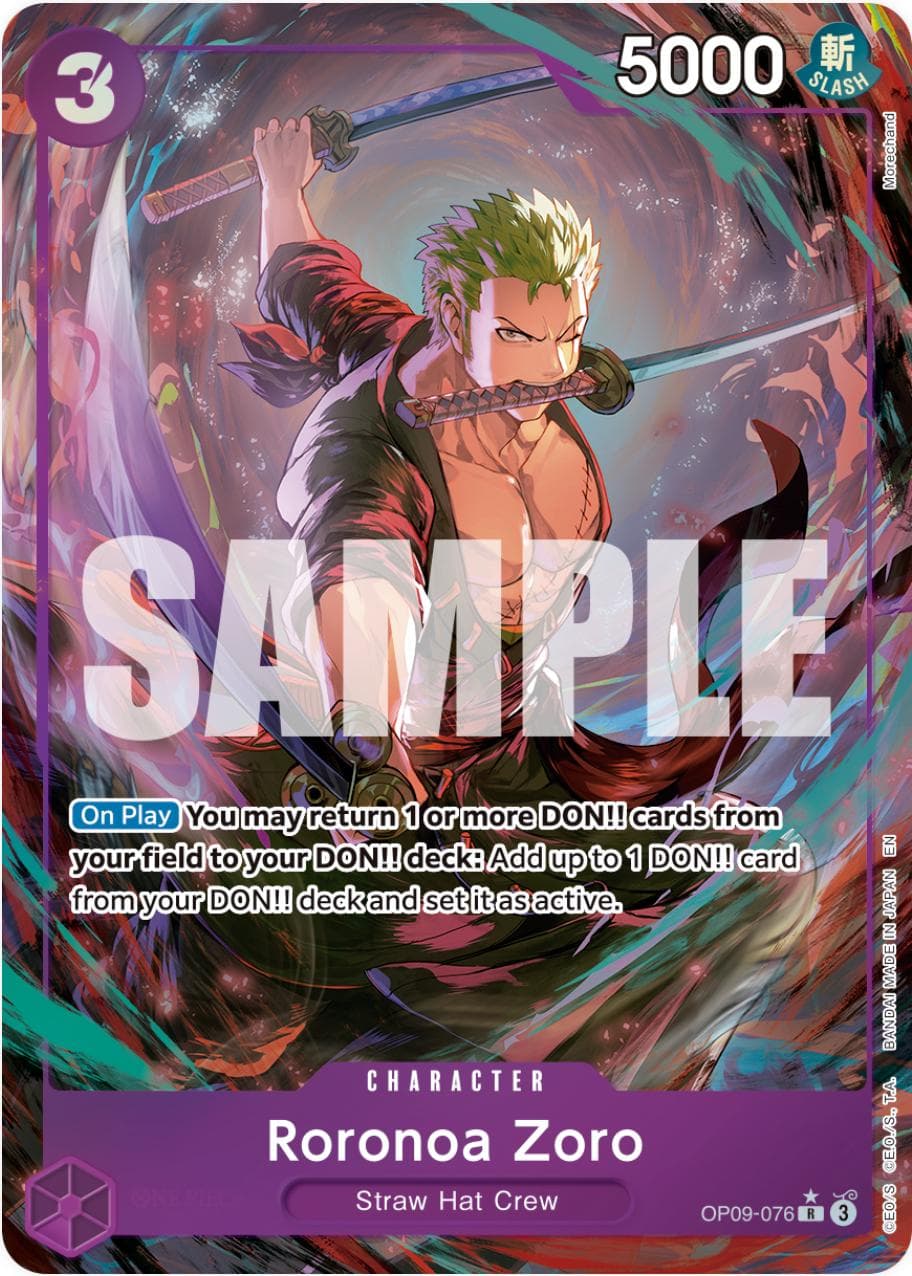 Roronoa Zoro [Alternate Art PRB-02] OP09-076 — One Piece Premium Booster 2