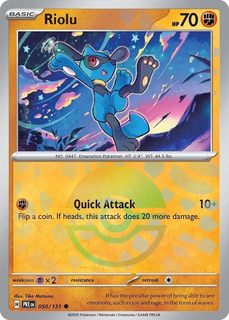 Riolu [Poke Ball] #50 — Pokemon Prismatic Evolutions