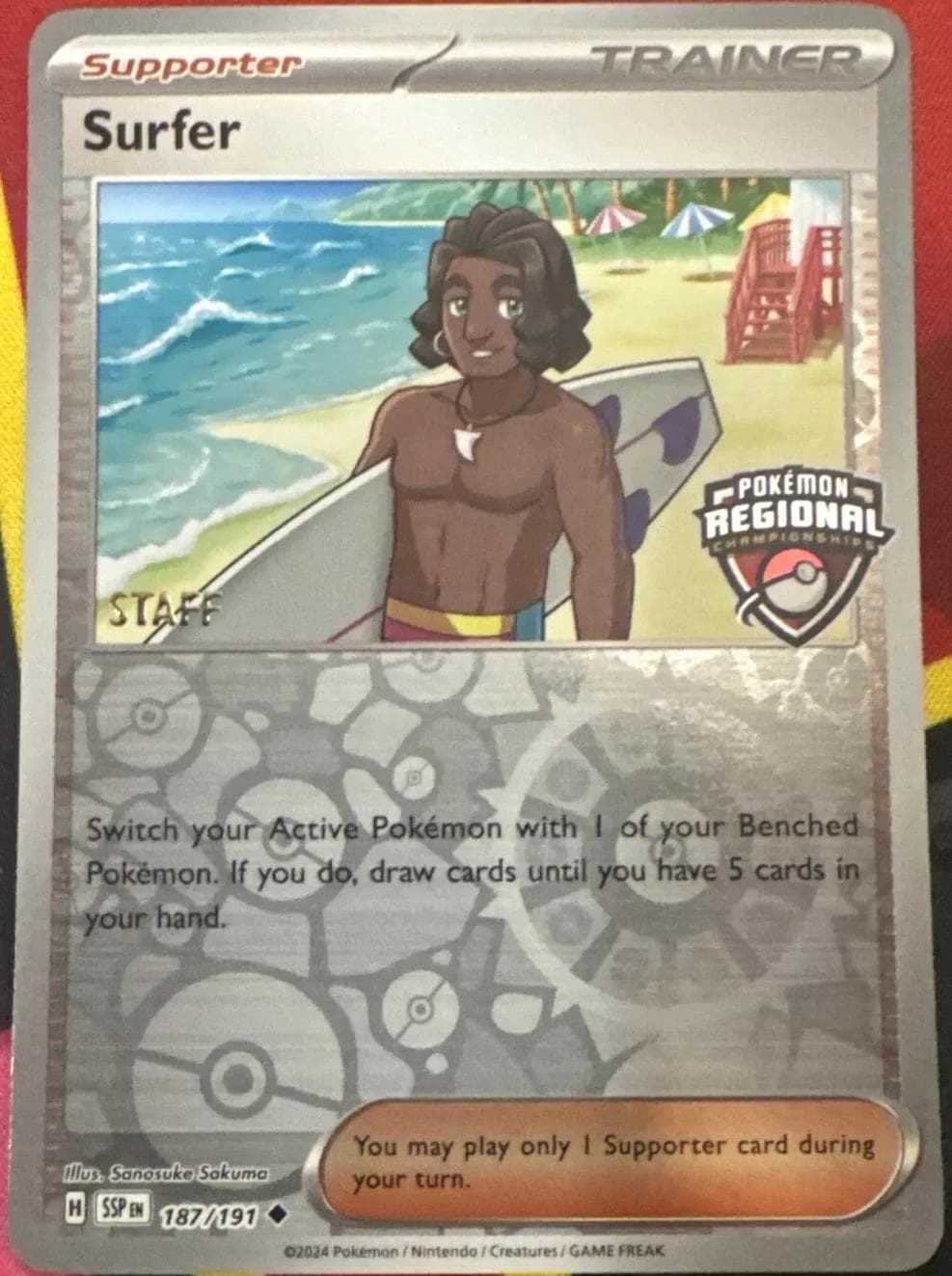 Surfer [Regional Staff] #187 — Pokemon Surging Sparks