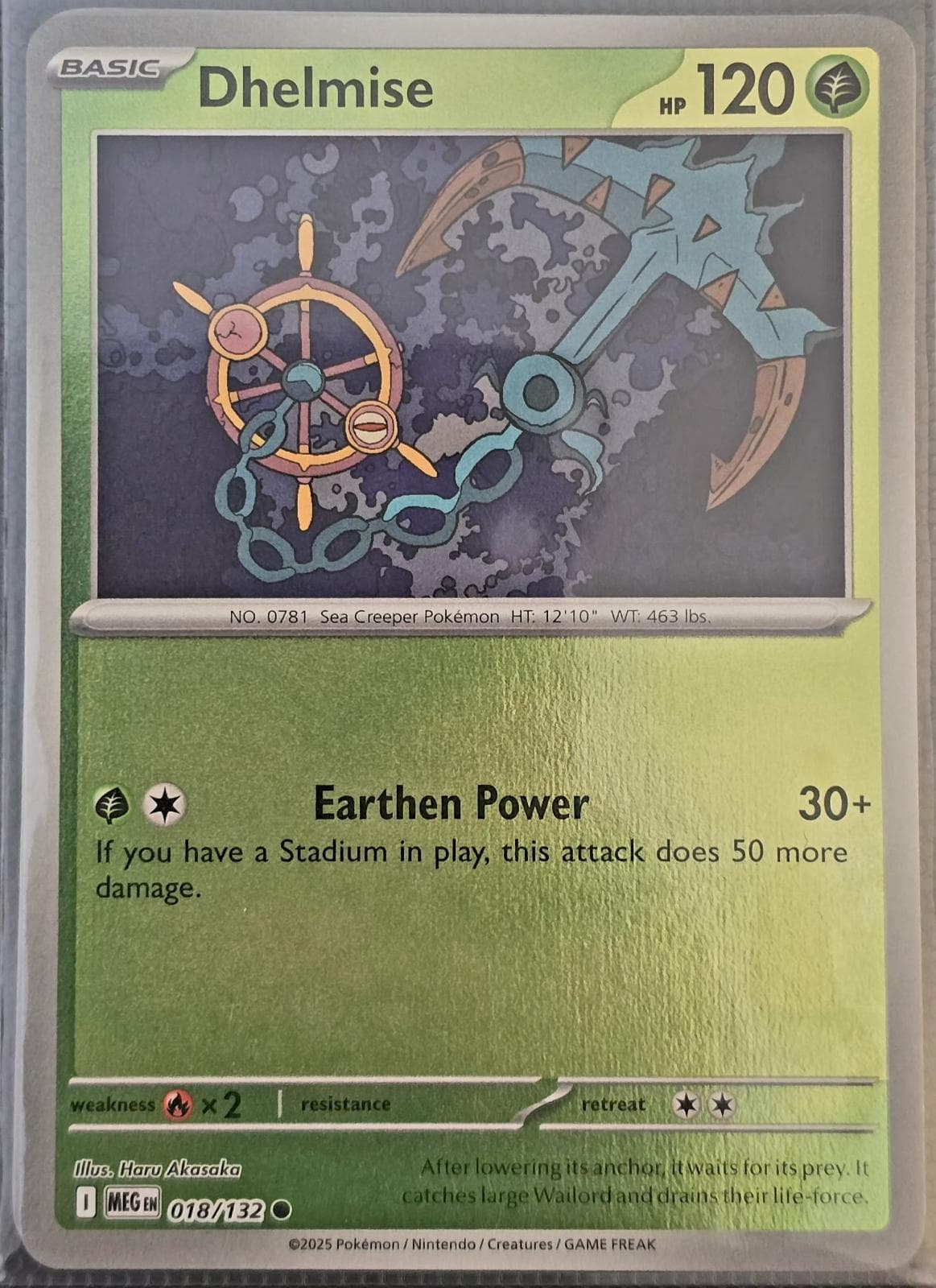 Dhelmise [Reverse Holo] #18 — Pokemon Mega Evolution