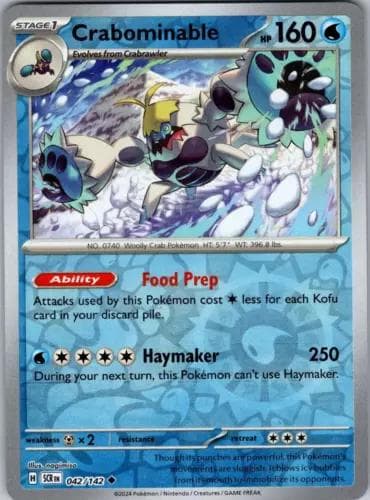 Crabominable [Reverse Holo] #42 — Pokemon Stellar Crown