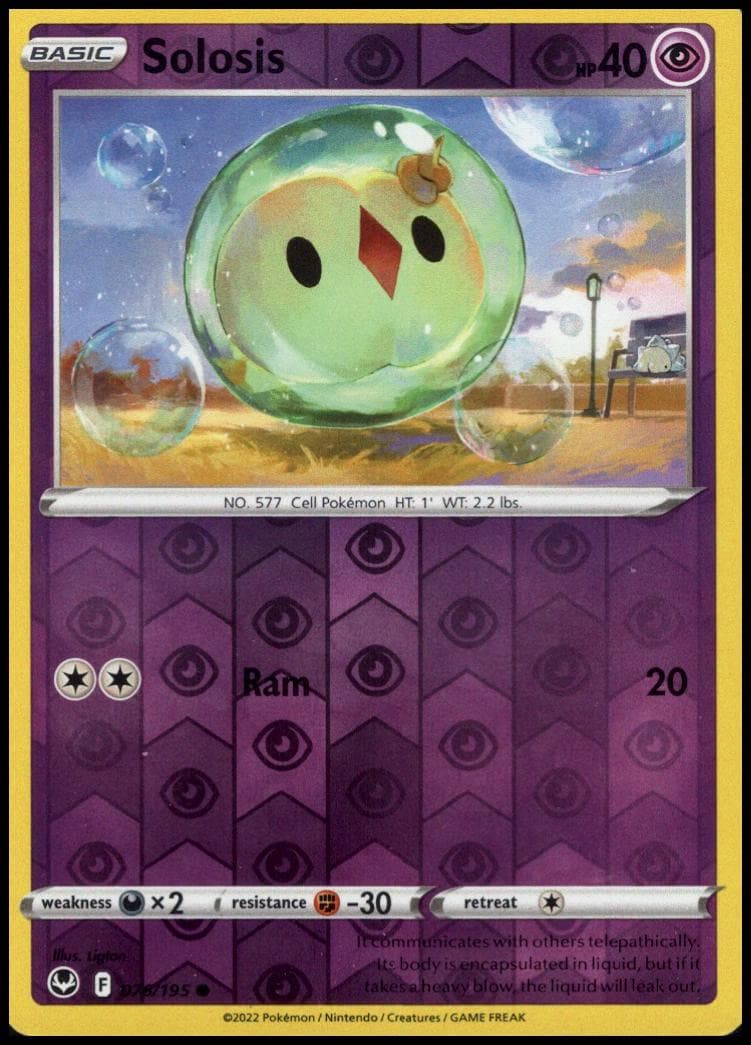 Solosis [Reverse Holo] #76 — Pokemon Silver Tempest
