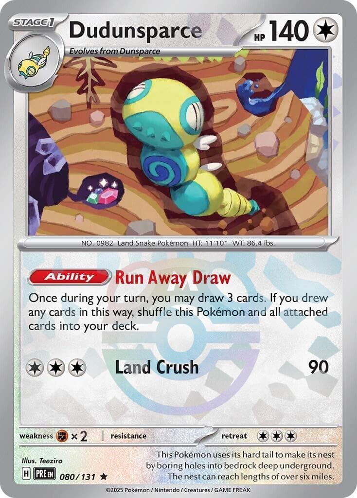 Dudunsparce [Master Ball] #80 — Pokemon Prismatic Evolutions