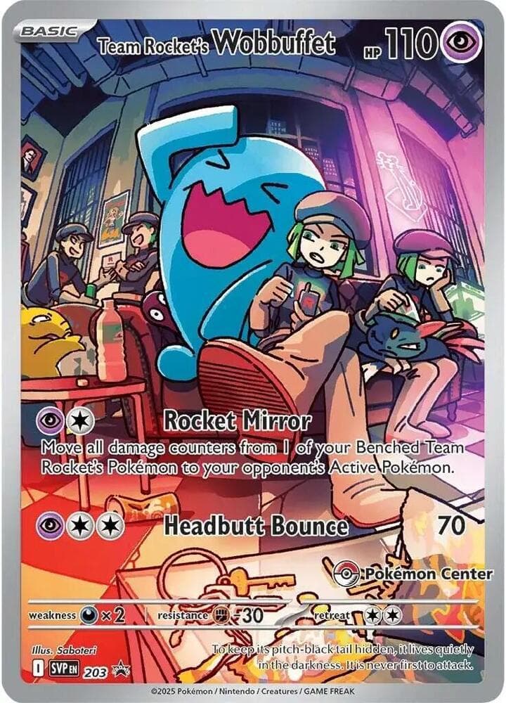 Team Rocket's Wobbuffet [Pokemon Center] #203 — Pokemon Promo