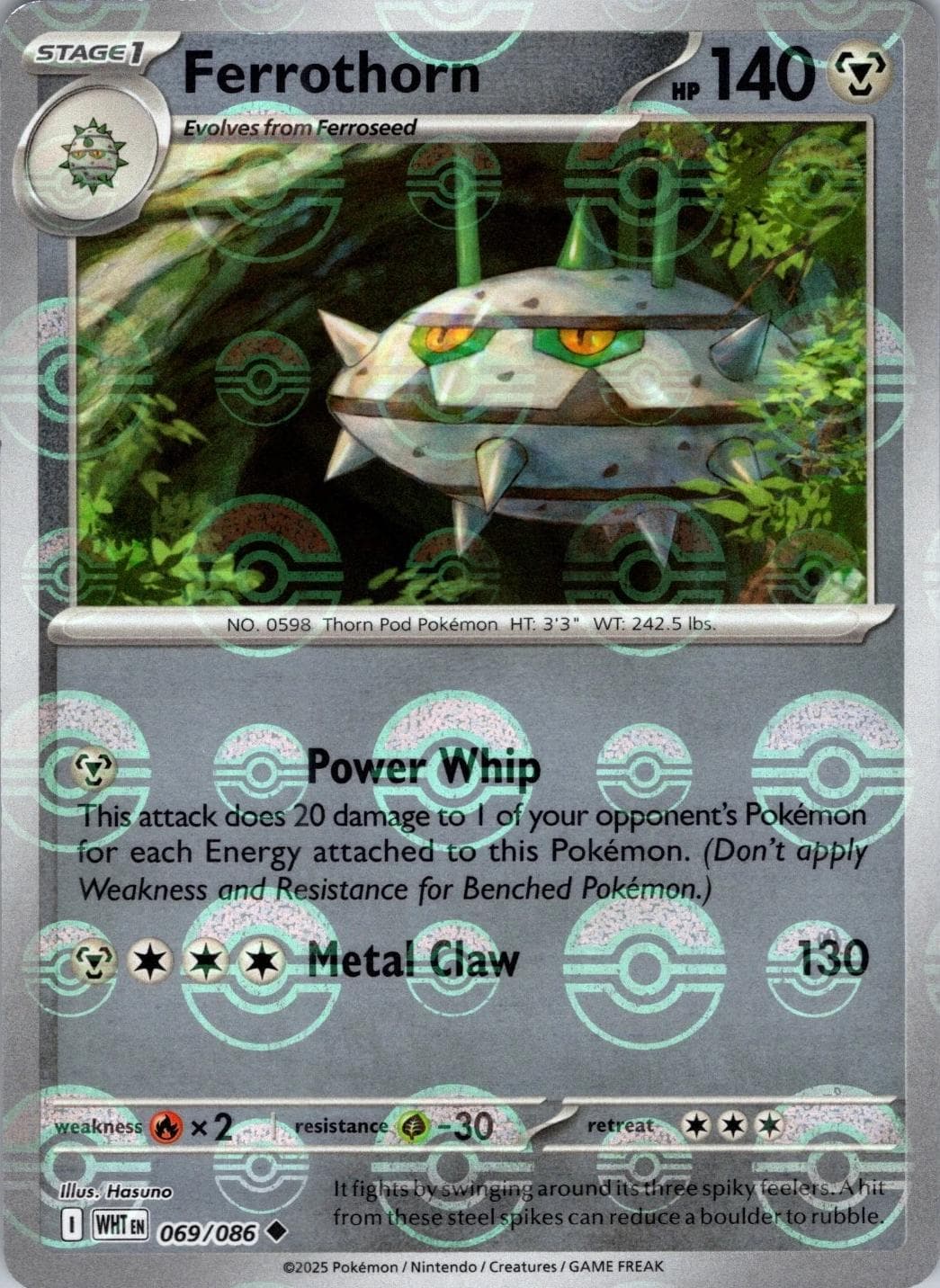 Ferrothorn [Poke Ball] #69 — Pokemon White Flare